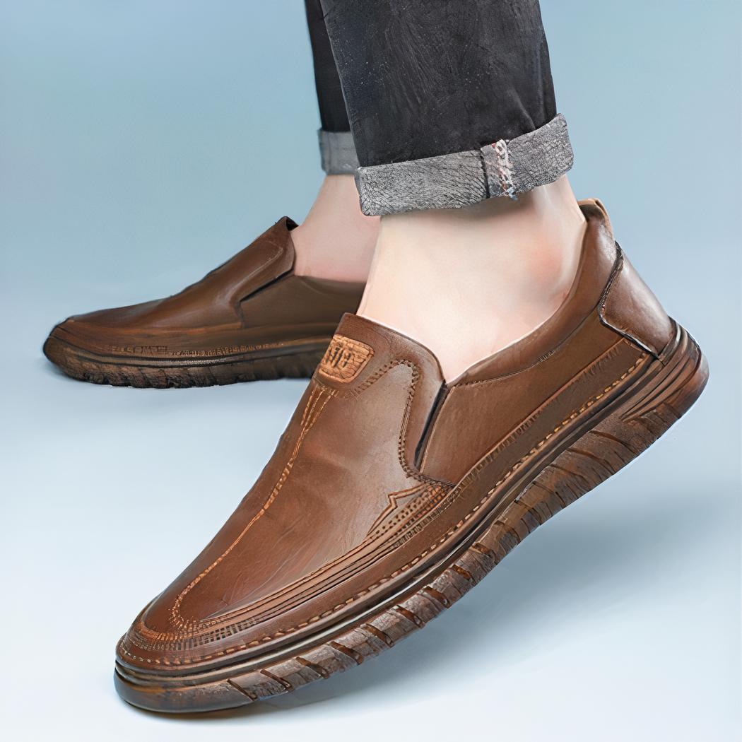 Mocassins orthopédiques à semelle souple pour homme