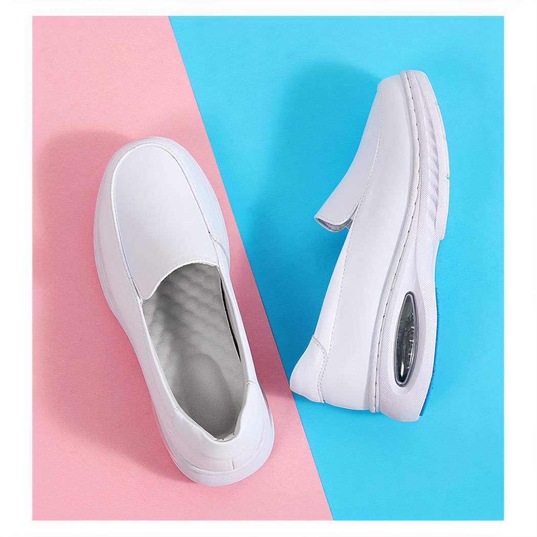 Mocassins orthopédiques antichoc en cuir pour femme