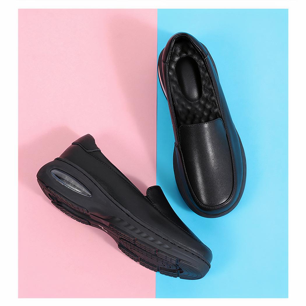 Mocassins orthopédiques antichoc en cuir pour femme