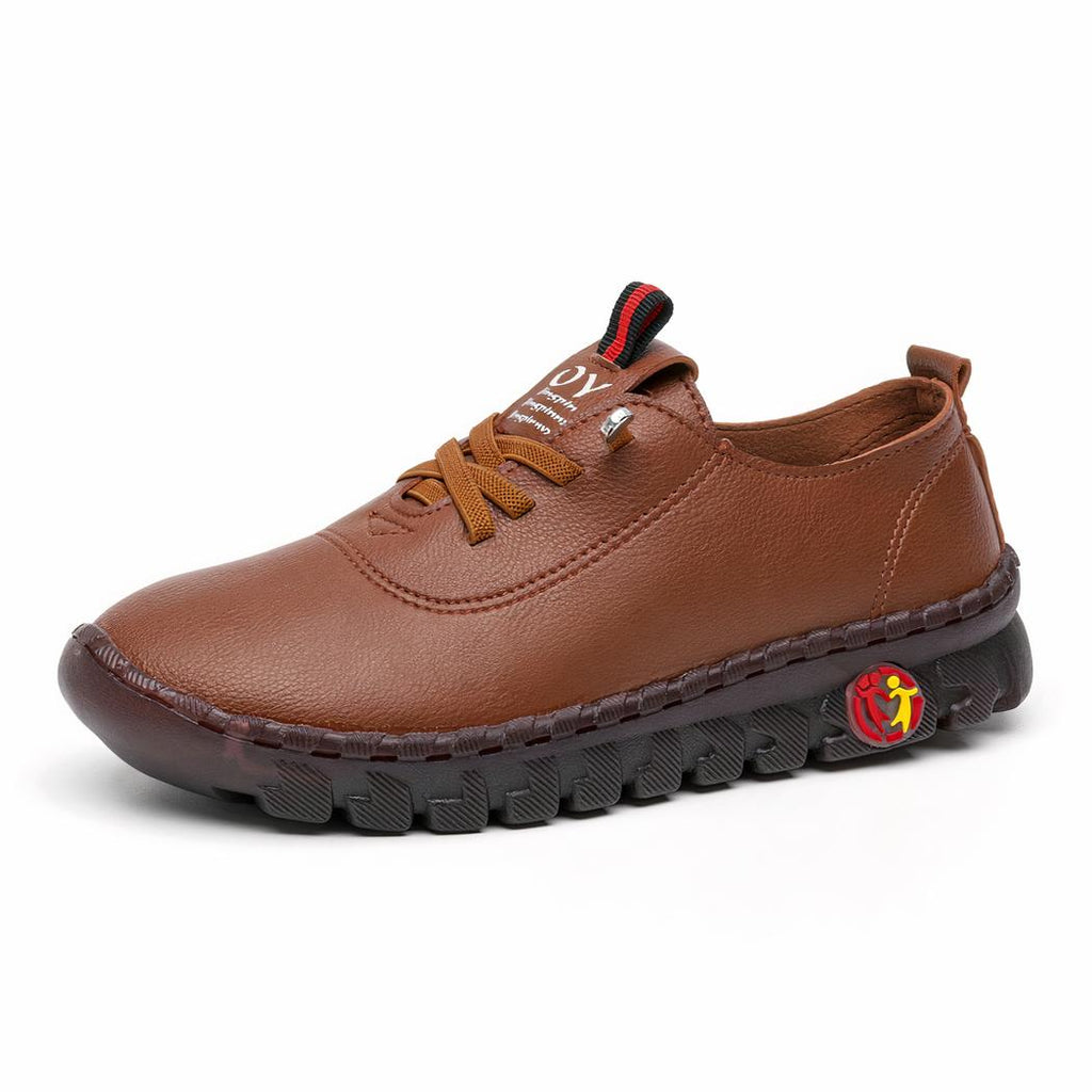 Mocassins orthopédiques effet cuir à semelles épaisses pour femme