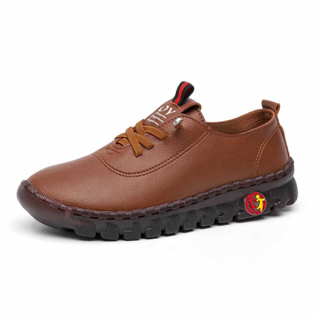 Mocassins orthopédiques effet cuir à semelles épaisses pour femme