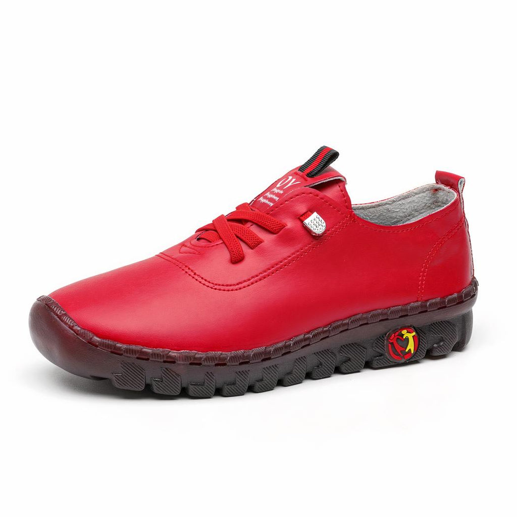 Mocassins orthopédiques effet cuir à semelles épaisses pour femme