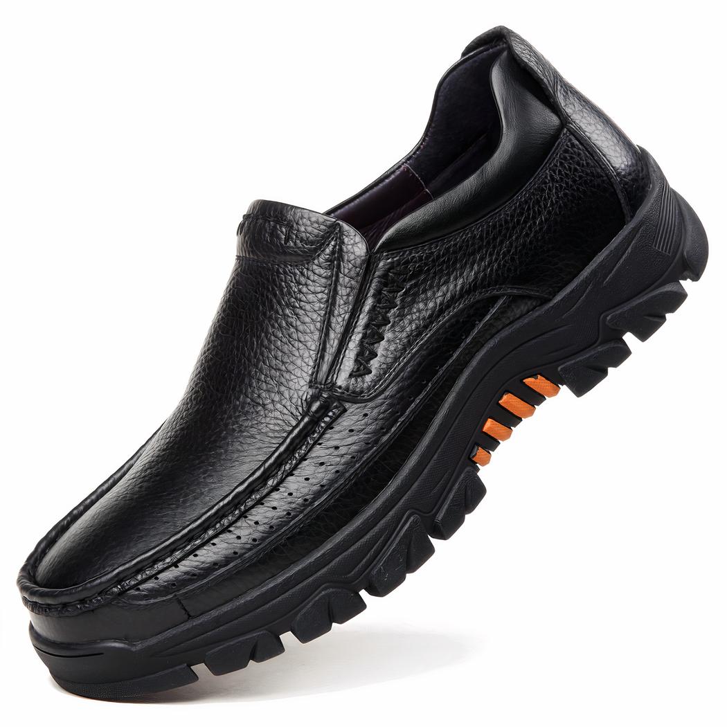Mocassins orthopédiques en cuir de vache souple pour homme