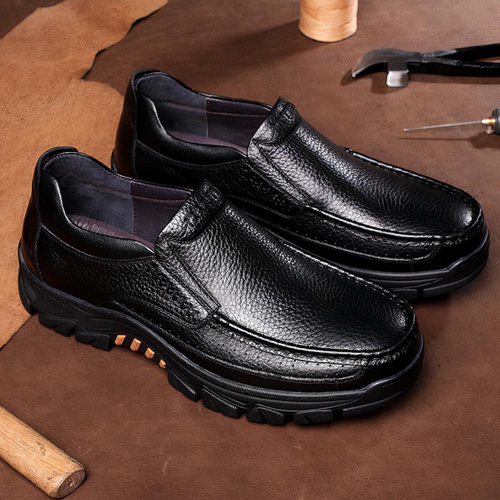 Mocassins orthopédiques en cuir de vache souple pour homme