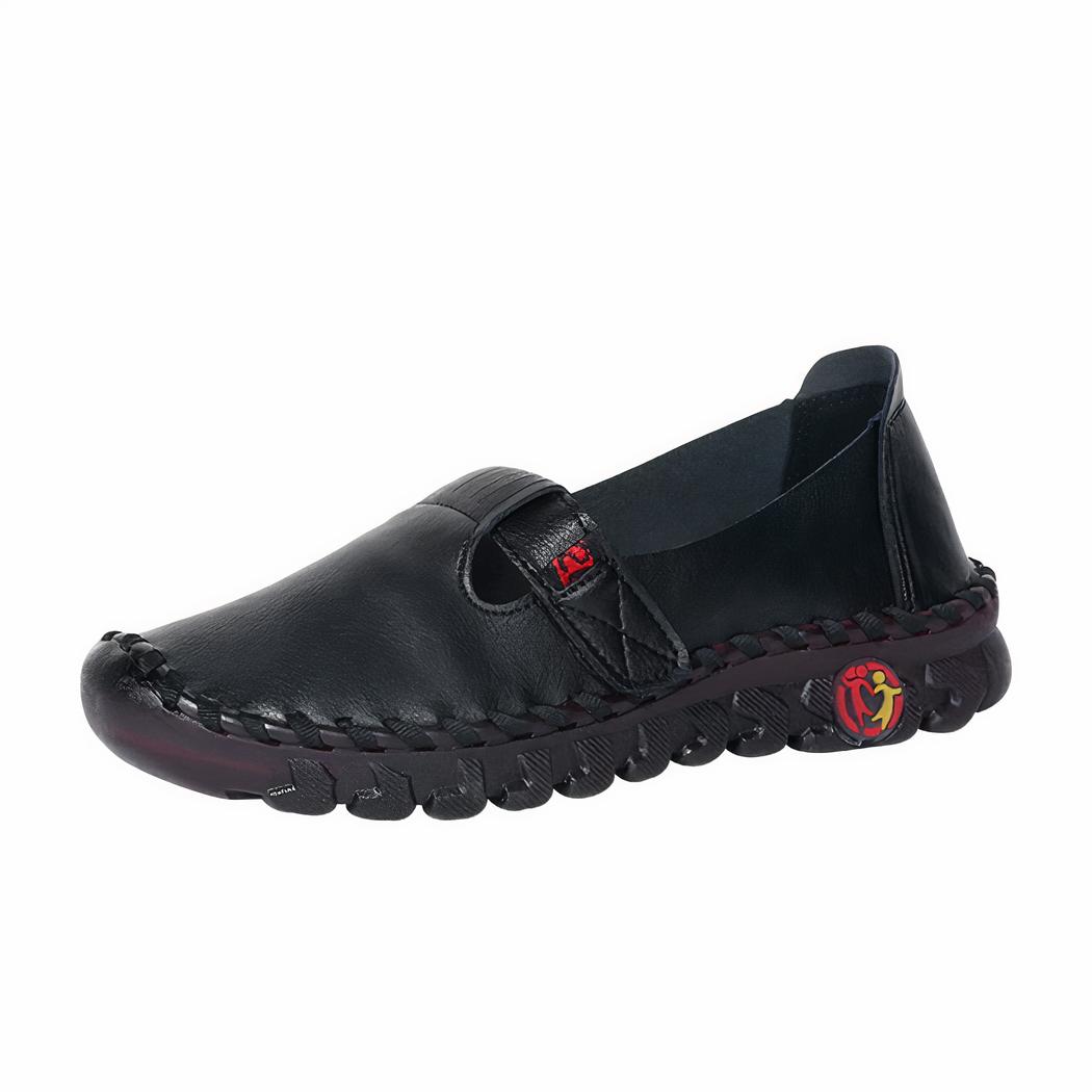 Mocassins orthopédiques en cuir synthétique style ballerines pour femme