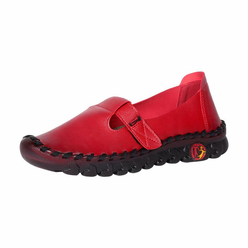 Mocassins orthopédiques en cuir synthétique style ballerines pour femme