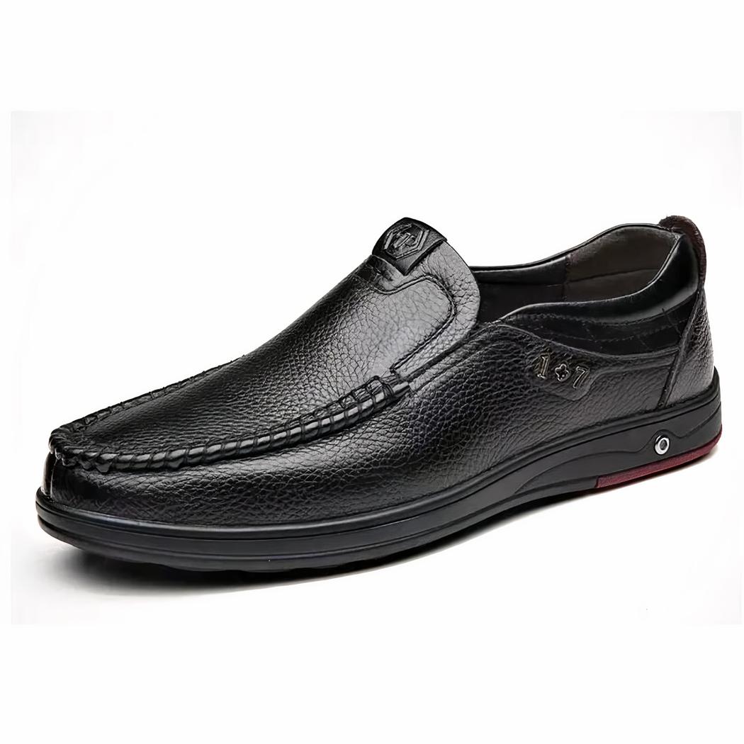 Mocassins orthopédiques en cuir véritable pour homme