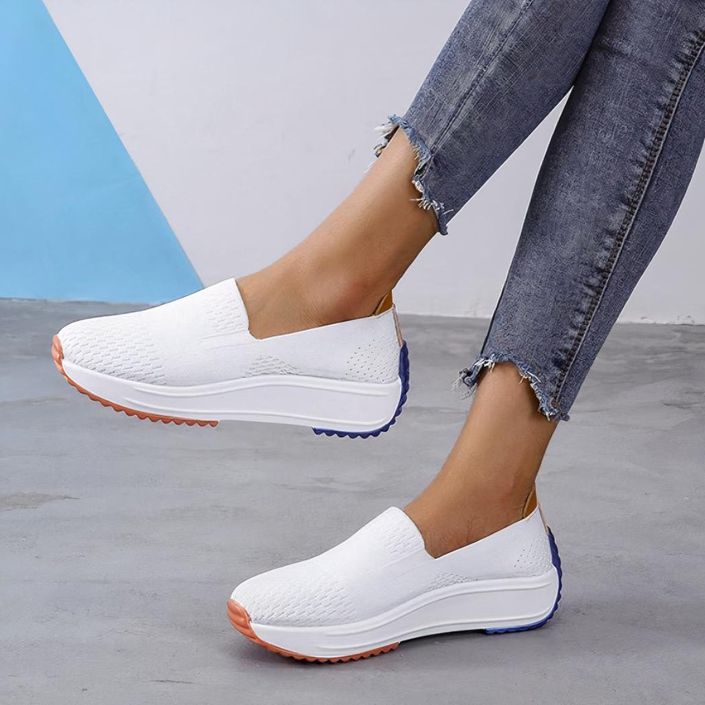 Mocassins orthopédiques femme en maille respirante
