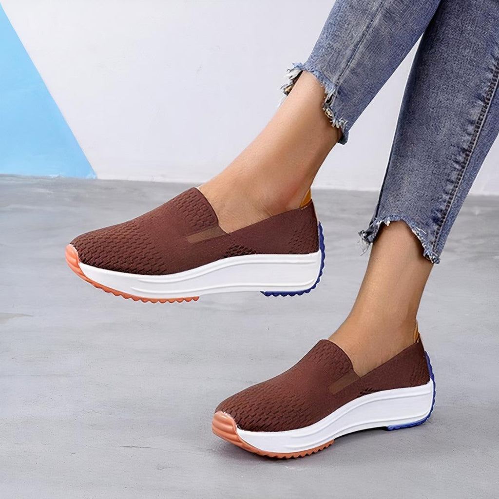 Mocassins orthopédiques femme en maille respirante