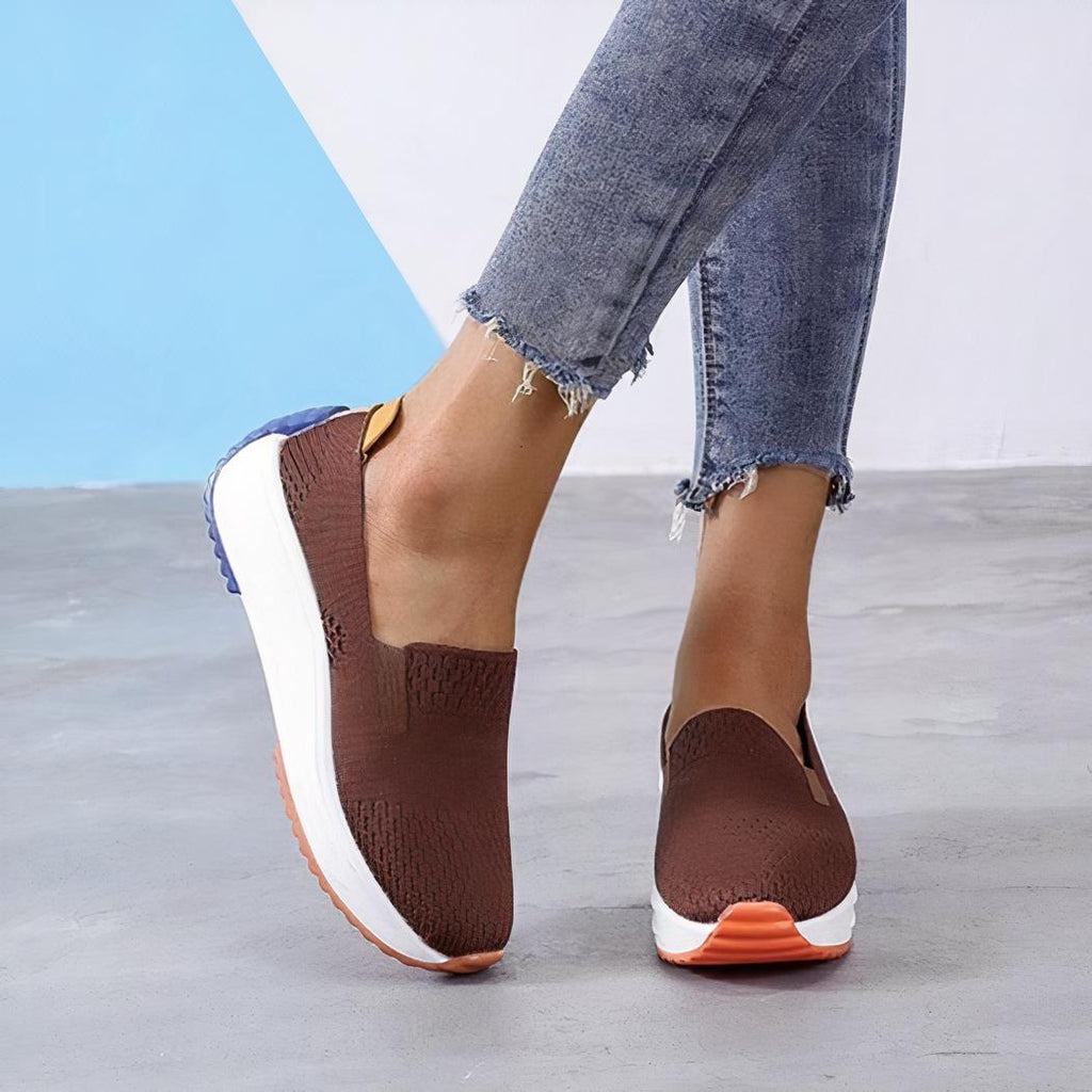 Mocassins orthopédiques femme en maille respirante