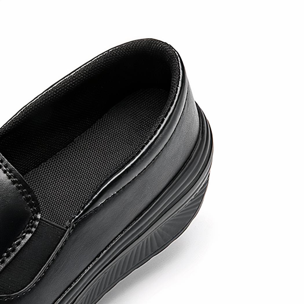 Mocassins orthopédiques en cuir à plateforme