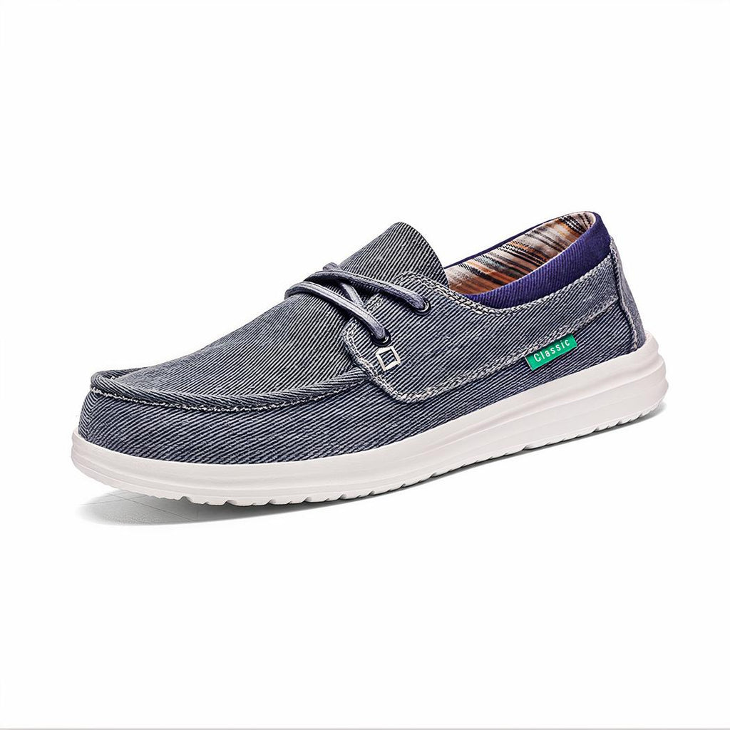 Mocassins orthopédiques en toile à semelles souples pour homme
