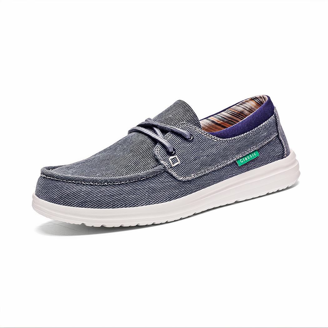 Mocassins orthopédiques en toile à semelles souples pour homme