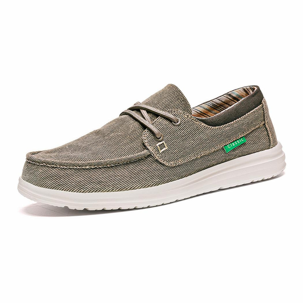 Mocassins orthopédiques en toile à semelles souples pour homme
