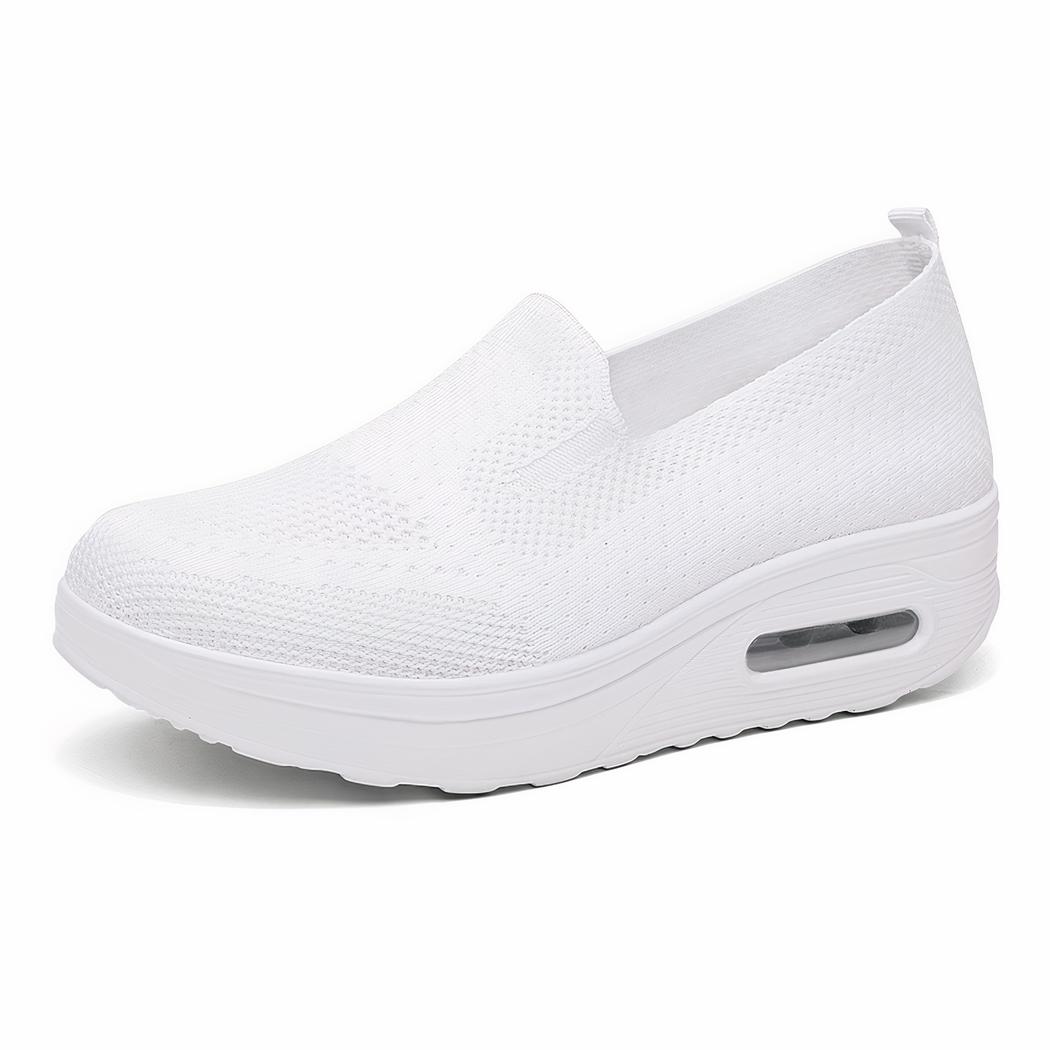 Mocassins souples respirants en tissu pour femme