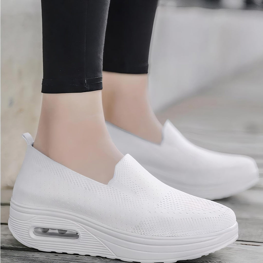 Mocassins souples respirants en tissu pour femme