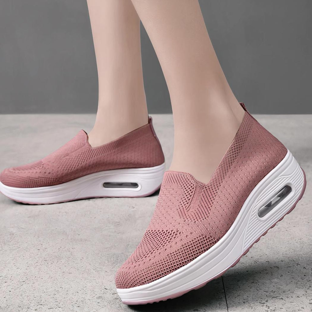Mocassins souples respirants en tissu pour femme