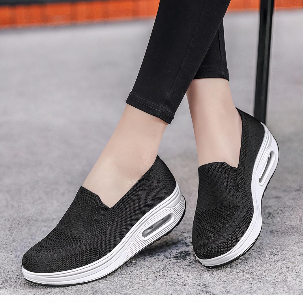 Mocassins souples respirants en tissu pour femme