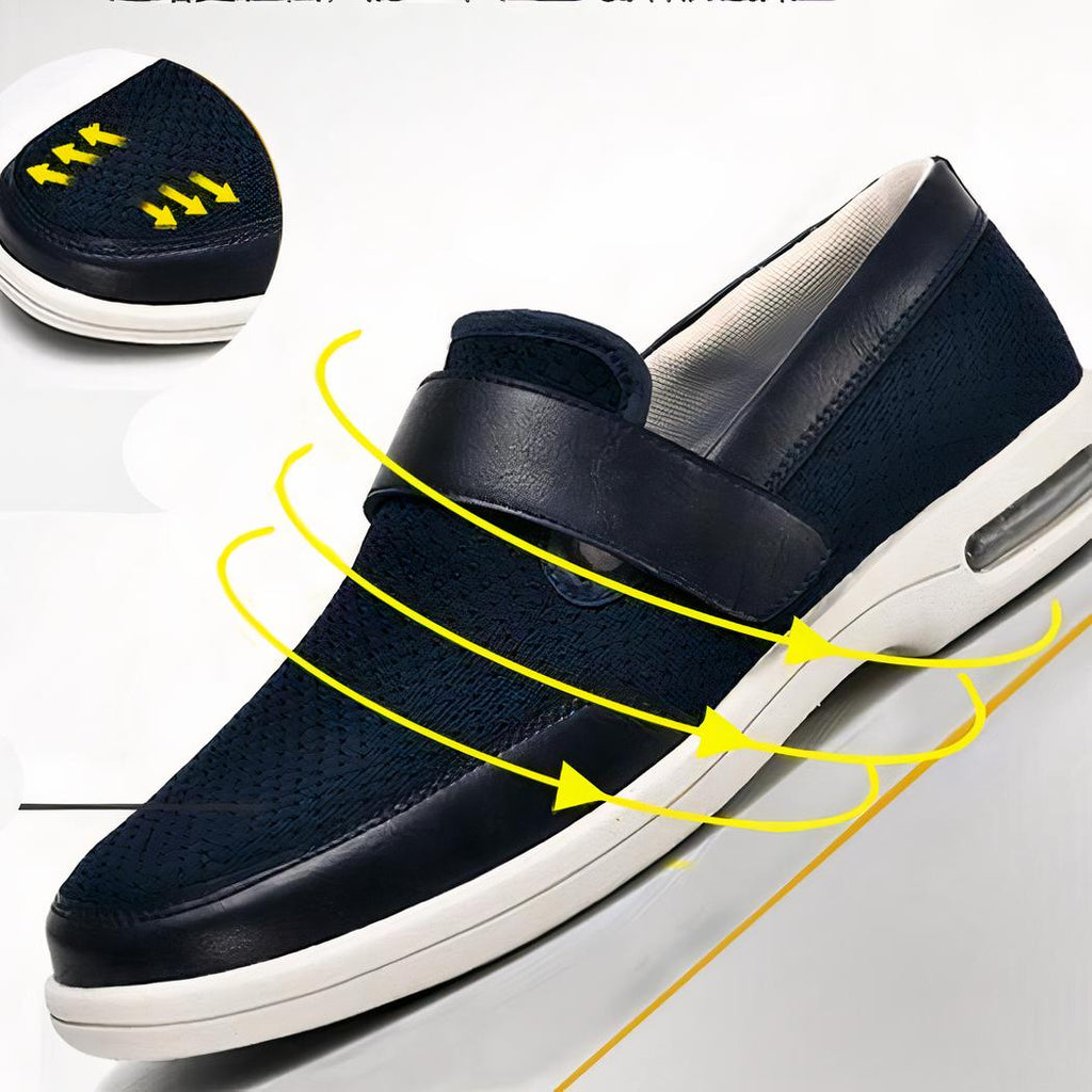 Mocassins orthopédiques souples à large ouverture pour homme