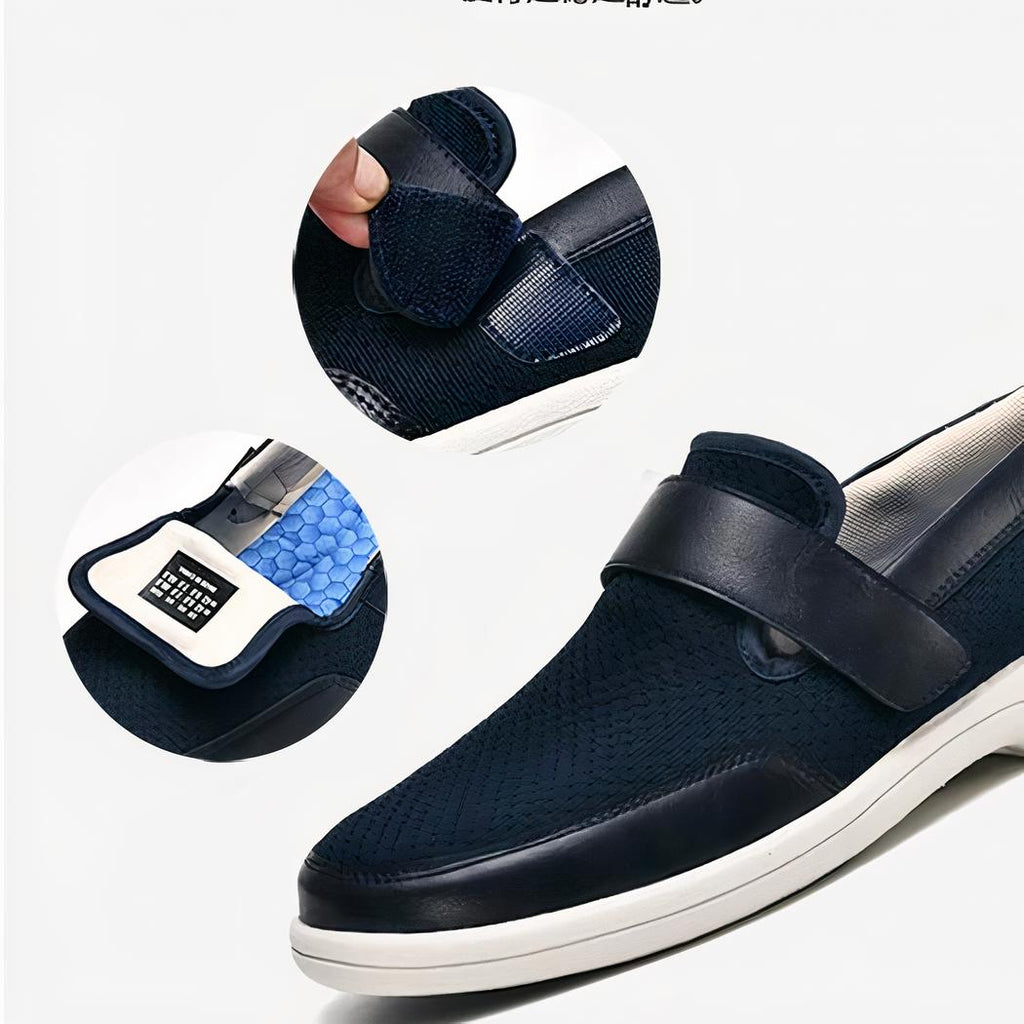 Mocassins orthopédiques souples à large ouverture pour homme