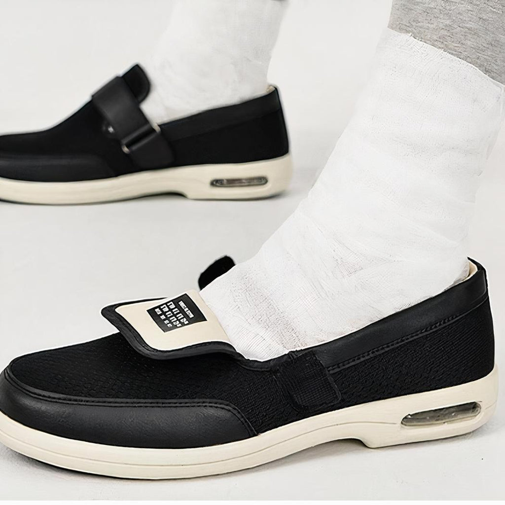 Mocassins orthopédiques souples à large ouverture pour homme