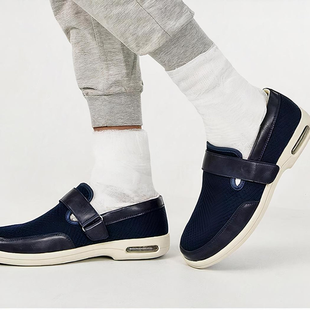 Mocassins orthopédiques souples à large ouverture pour homme