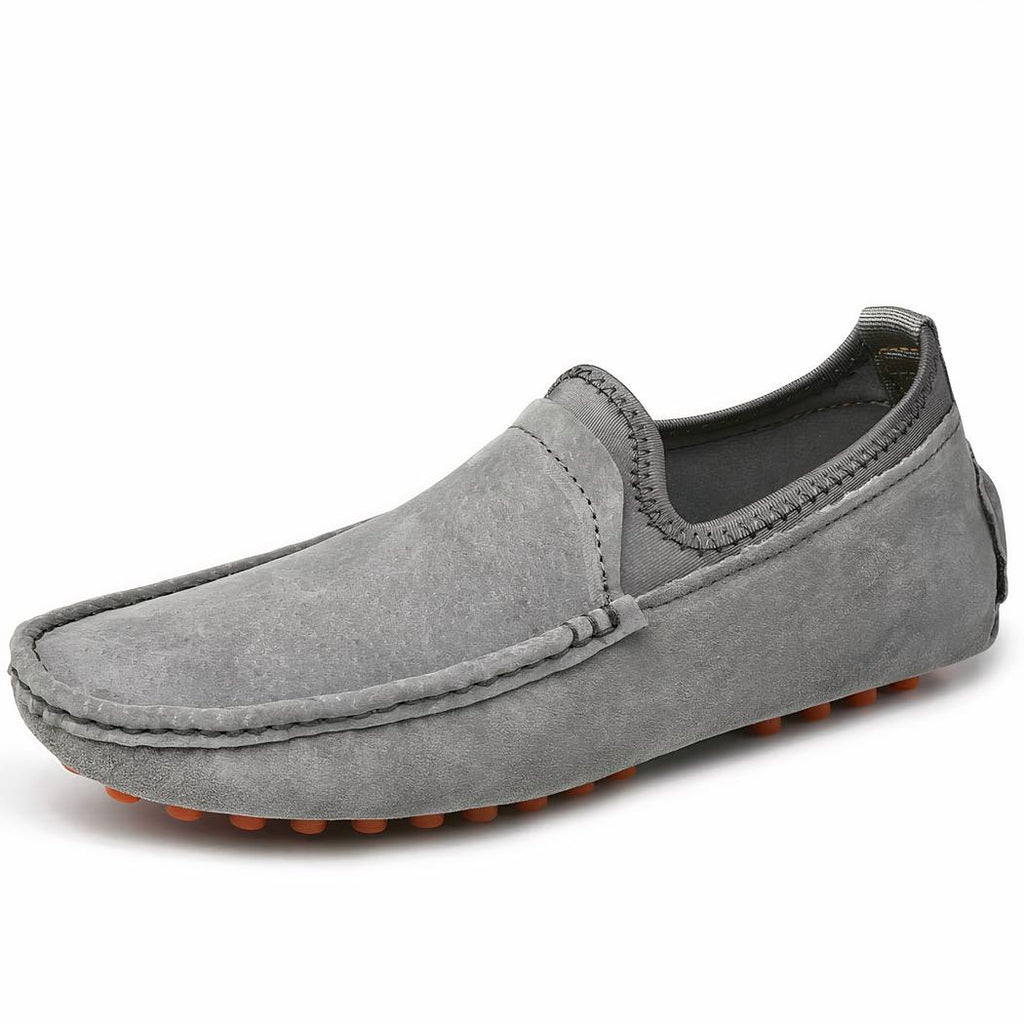 Mocassins souples antidérapantes en daim pour homme
