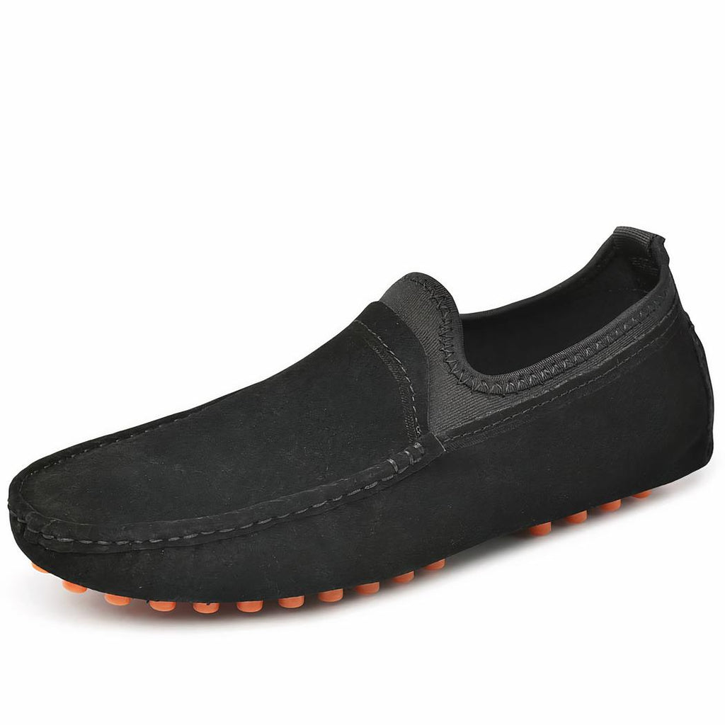 Mocassins souples antidérapantes en daim pour homme