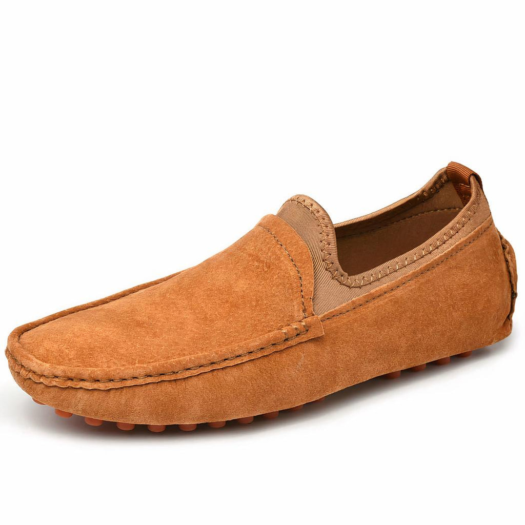 Mocassins souples antidérapantes en daim pour homme