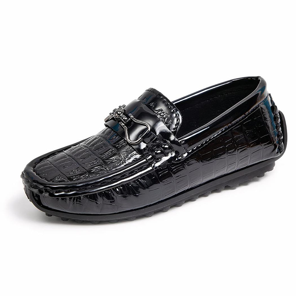 Mocassins polyvalents en cuir vernis pour garçons