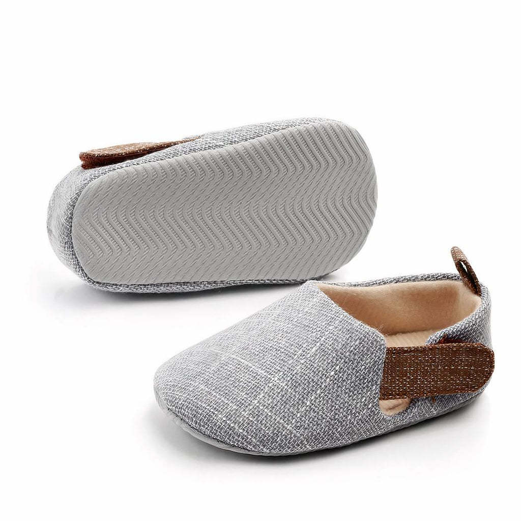 Mocassins premiers pas en coton pour bébé