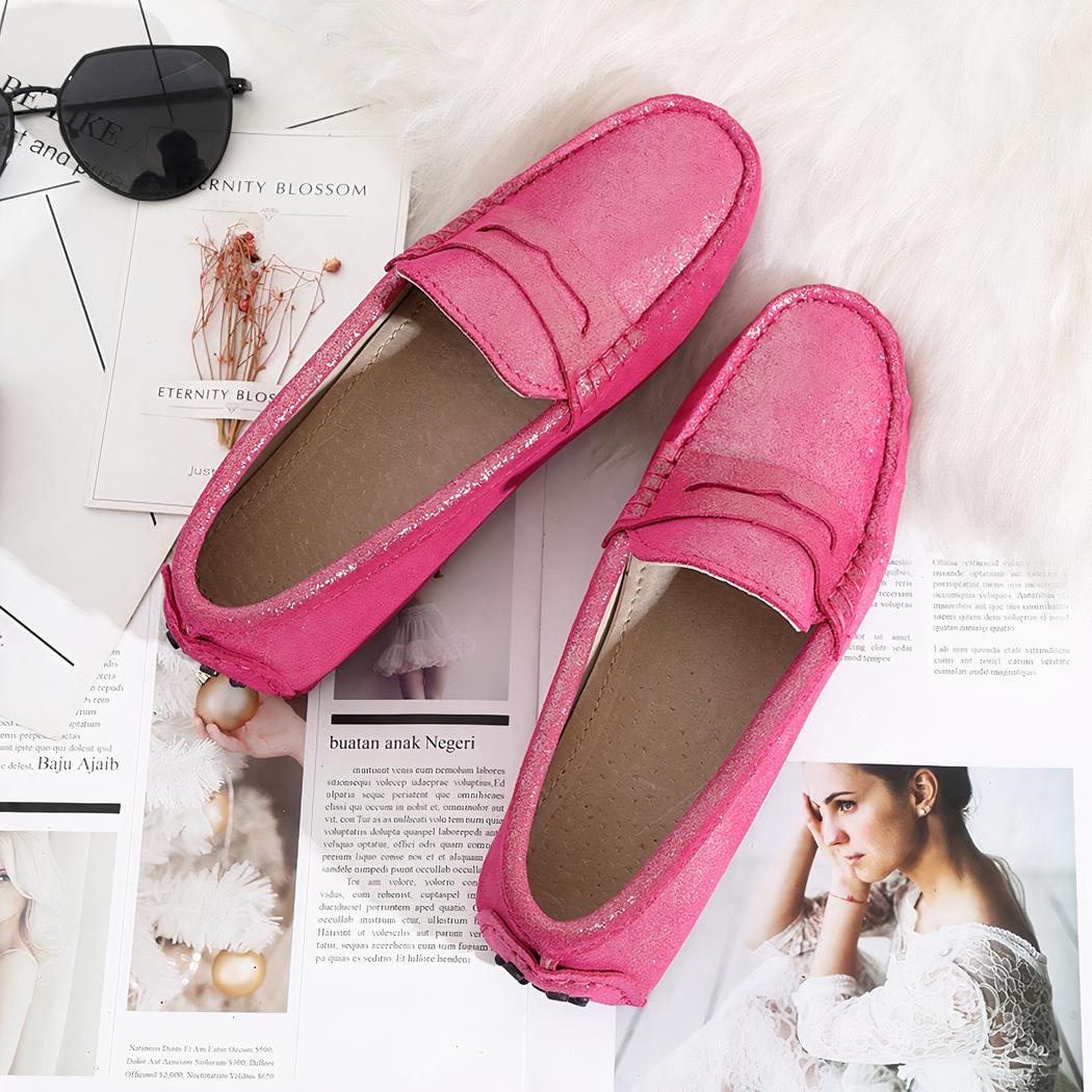 Mocassins printemps été pailletés pour femme