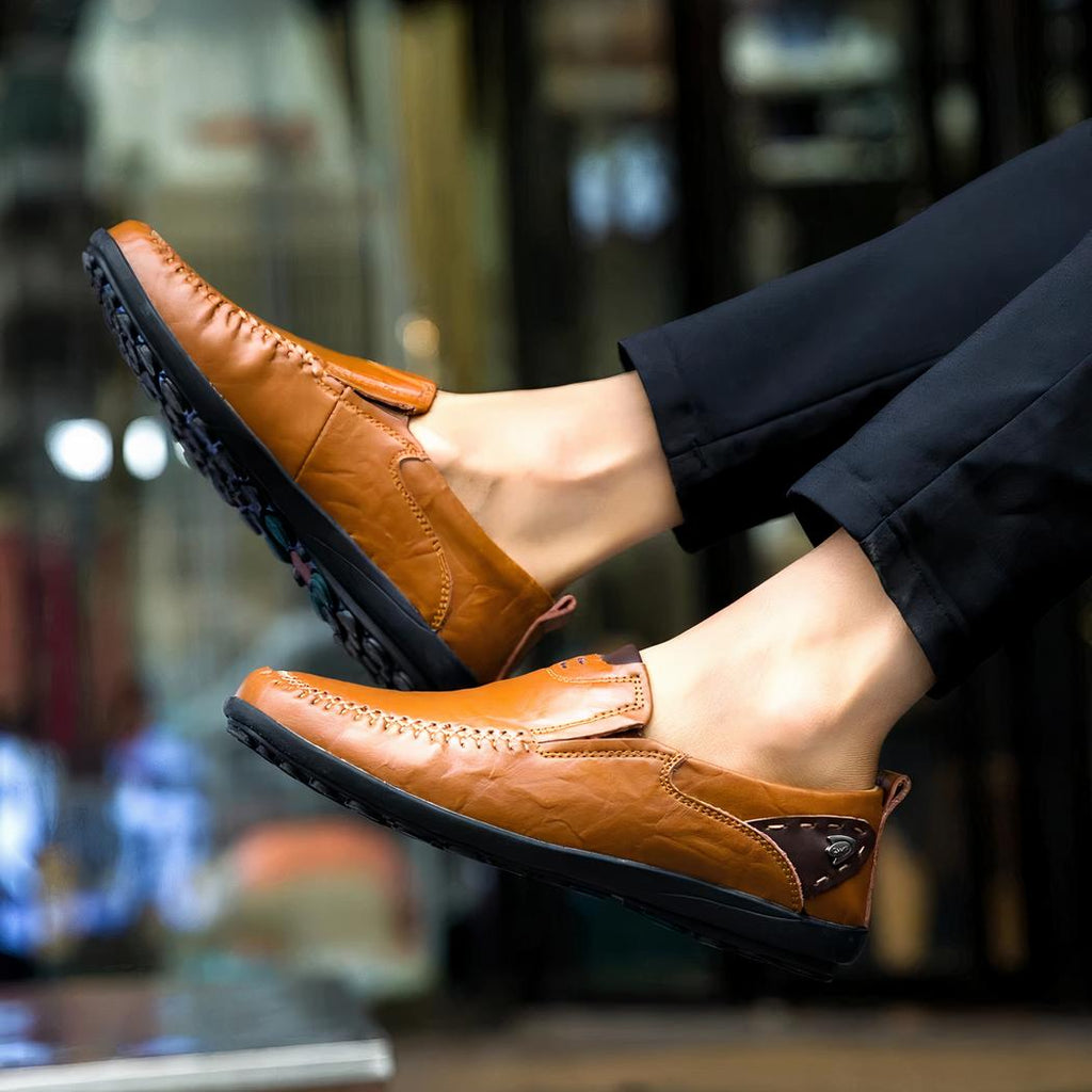 Mocassins raffinés en cuir synthétique pour homme
