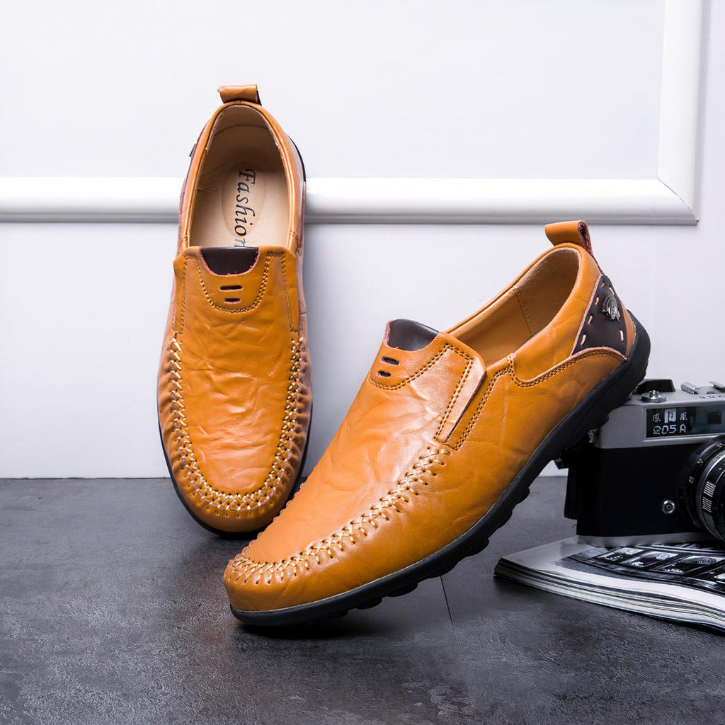 Mocassins raffinés en cuir synthétique pour homme