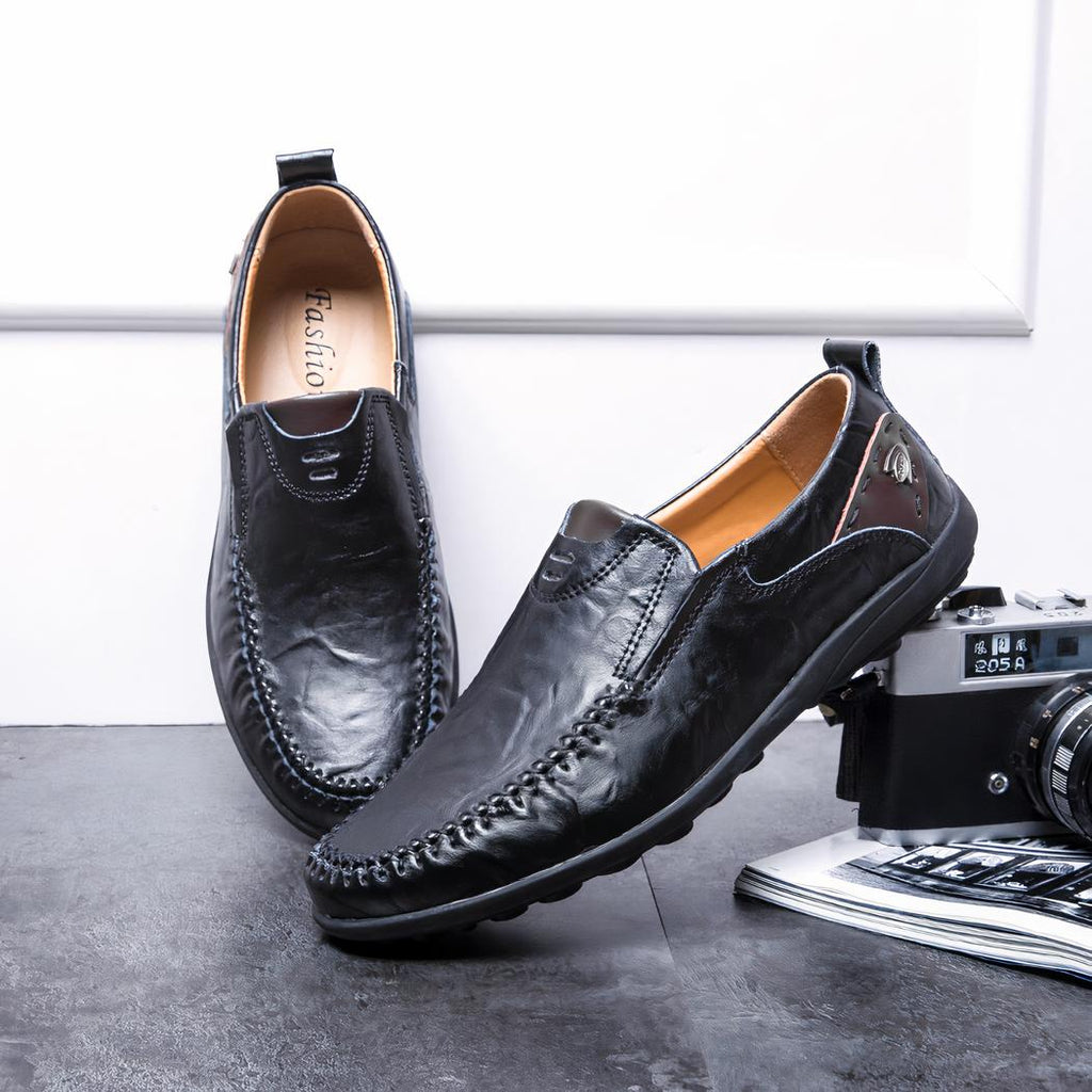 Mocassins raffinés en cuir synthétique pour homme