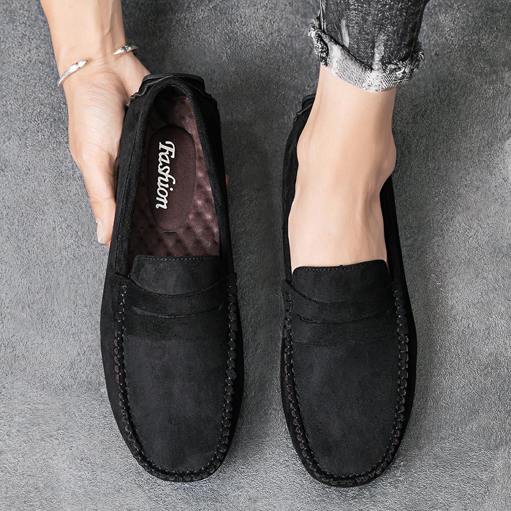 Mocassins respirants effet daim pour hommes