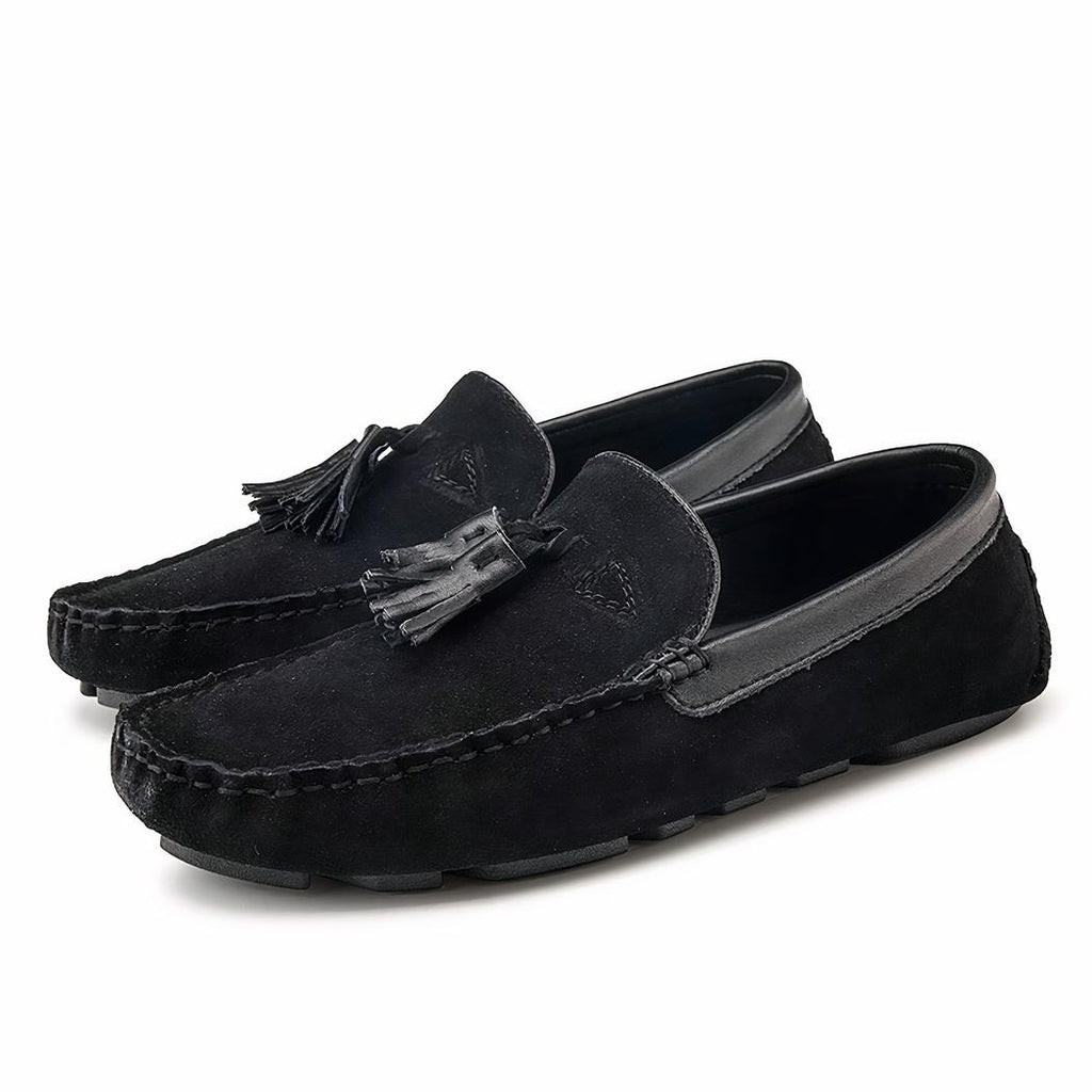 Mocassins respirants en daim véritable pour hommes
