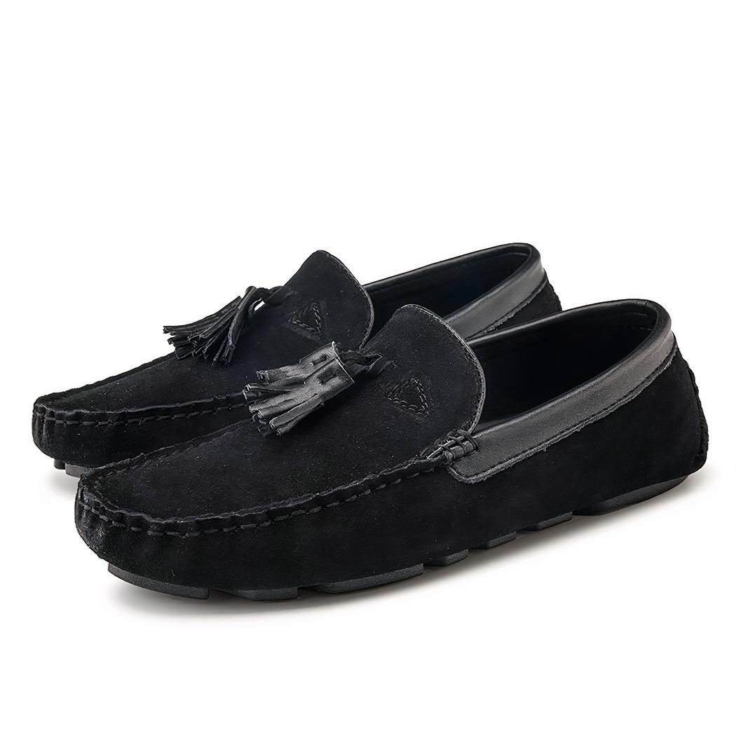 Mocassins respirants en daim véritable pour hommes