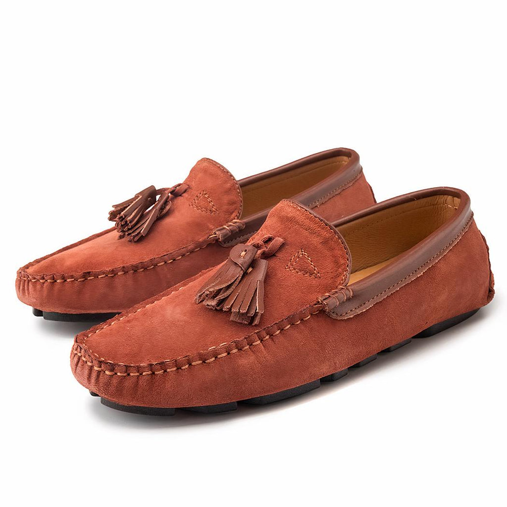 Mocassins respirants en daim véritable pour hommes