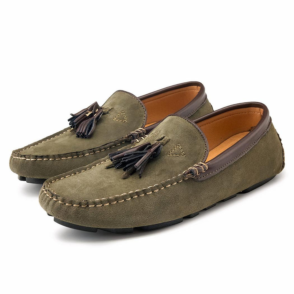 Mocassins respirants en daim véritable pour hommes
