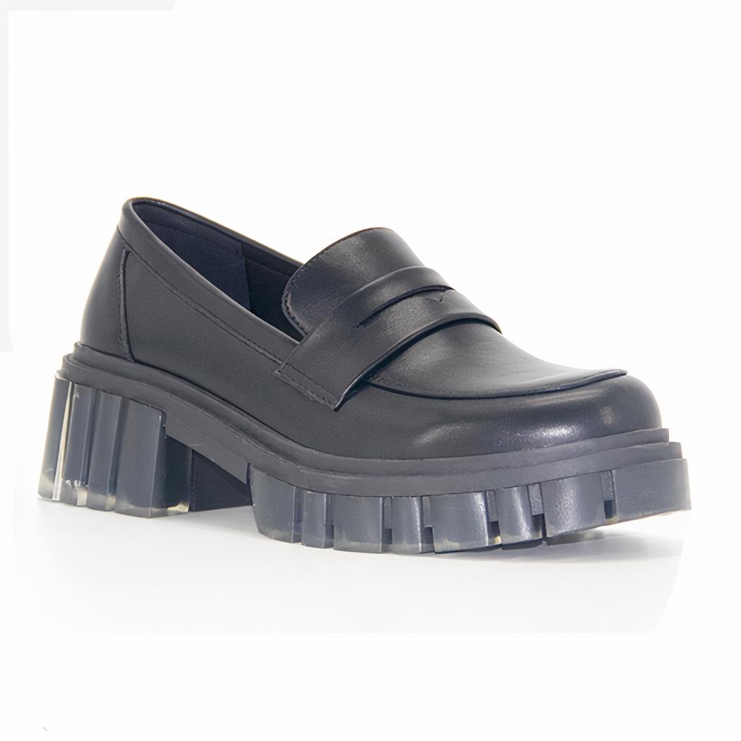 Mocassins simples à talons et semelle épaisse