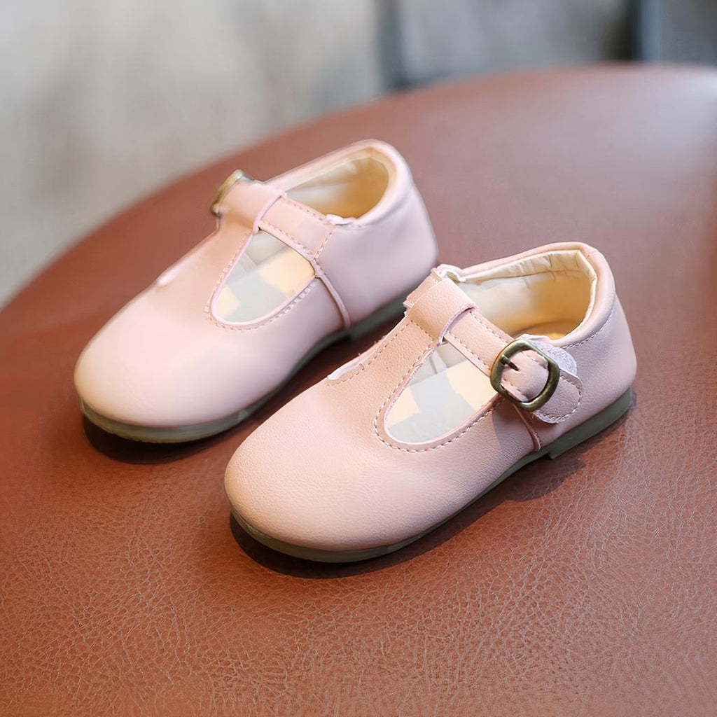 Mocassins solides en cuir pour fille