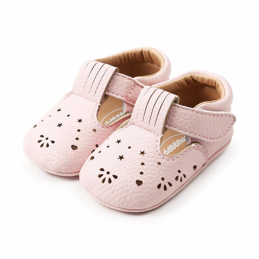 Mocassins souples à motifs ajourés pour bébé fille