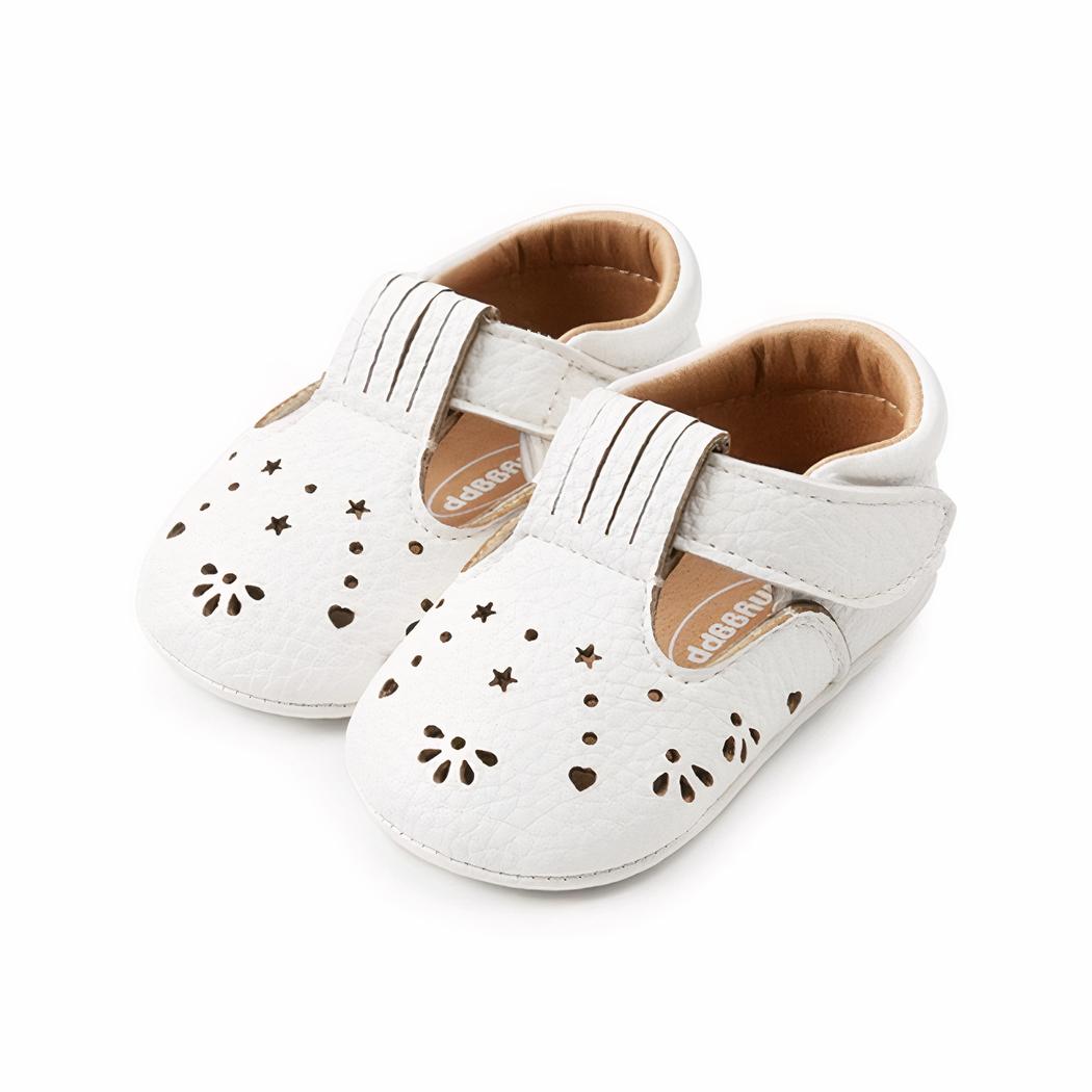 Mocassins souples à motifs ajourés pour bébé fille