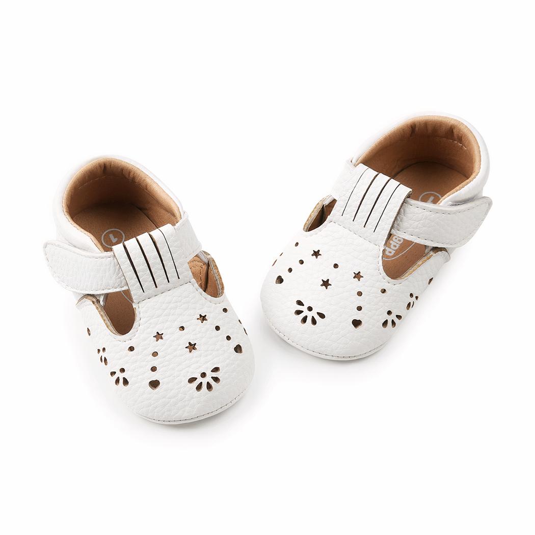 Mocassins souples à motifs ajourés pour bébé fille
