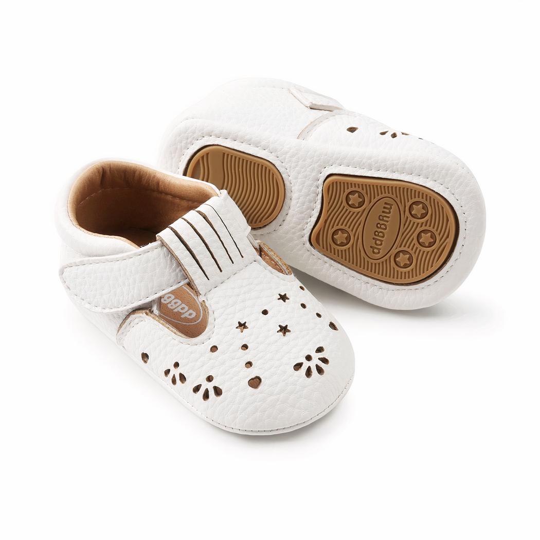 Mocassins souples à motifs ajourés pour bébé fille