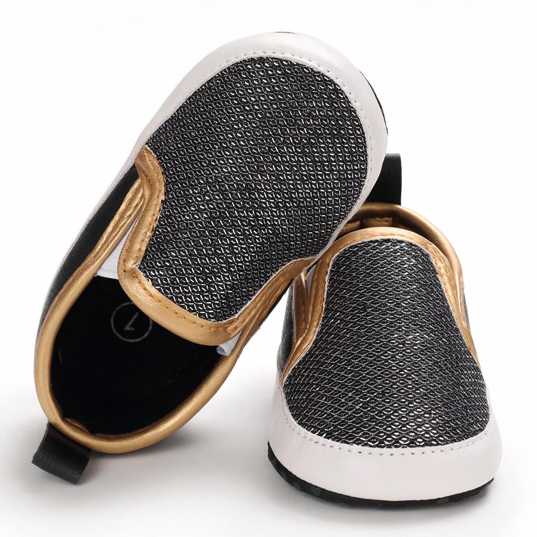 Mocassins souples à paillettes à enfiler pour bébé fille