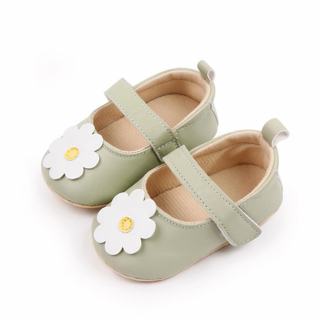 Mocassins souples avec motif fleur pour bébé fille