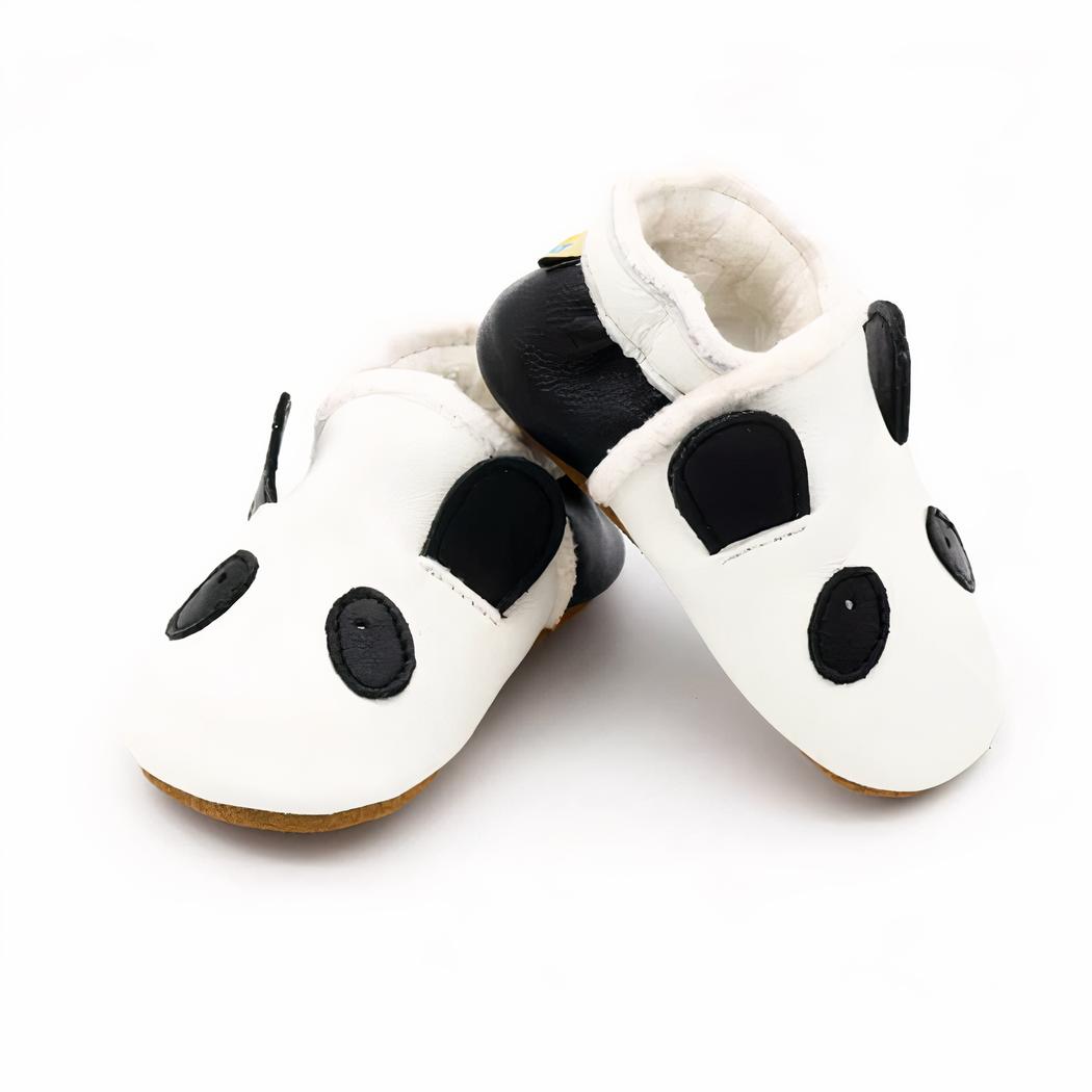Mocassins souples effet cuir têtes d'animaux pour premier âge