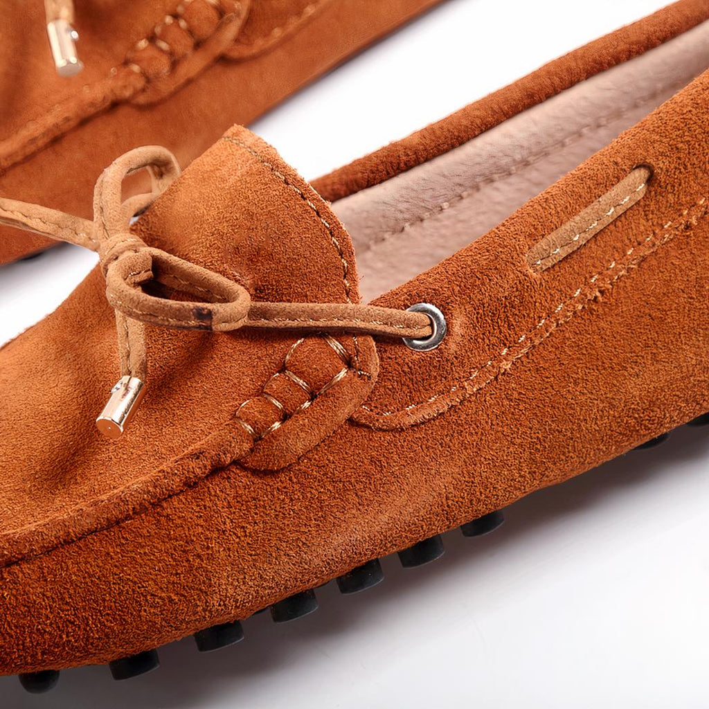 Mocassins souples en daim pour femmes